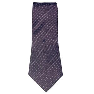 Harry & Sons Geometric Silk Tie Purple Made In Italy Traditional Size
